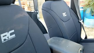 Rough Country Jeep Wrangler Unlimited JKU Neoprene Seat Cover Installation Install Review Amazon.com