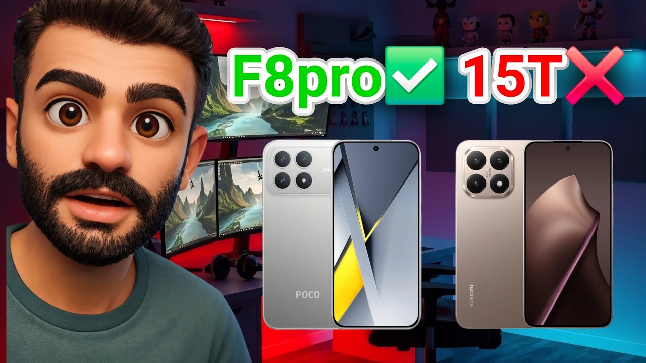 مقایسه قوی‌ترین میان‌رده‌ها! Poco F8 Pro vs Xiaomi 15T 💥