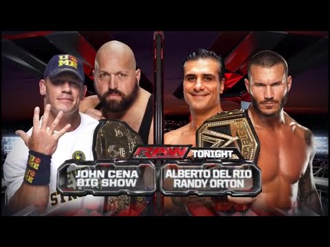 John Cena & Big Show Vs Randy Orton & Alberto Del Rio - WWE Raw 25/11/2013 (En Español)