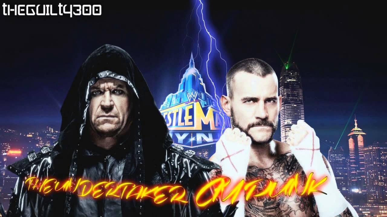 Wrestlemania 29 CM Punk Vs. The Undertaker (Custom match card)