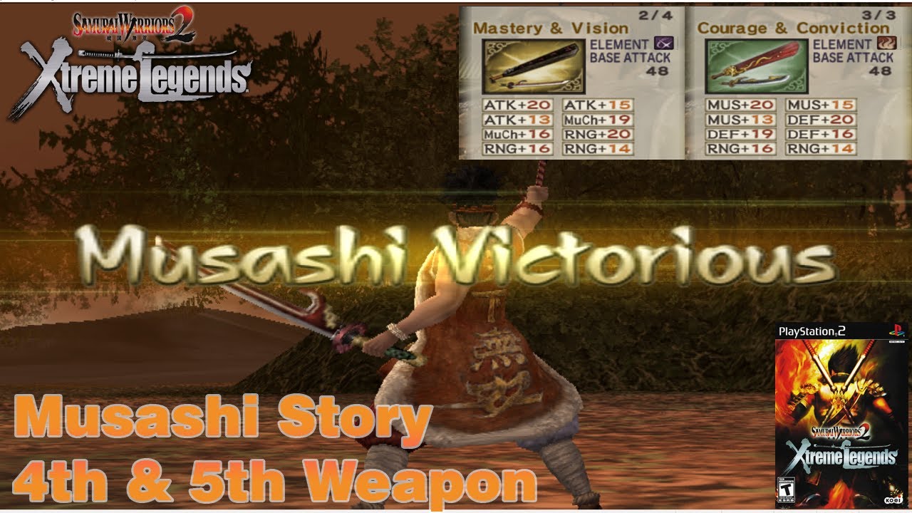 Musashi Story dan 4th/5th Weapon | Samurai Warriors 2 Xtreme Legends 
