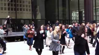 Israel 64th birthday flash mob in Daley Plaza