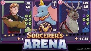 Disney Sorcerer's Arena - Completing Heroes Campaign Stage 5 with Kristoff, Sven, and Dumbo