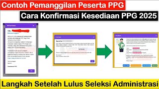 Contoh Pemanggilan Peserta PPG di SIMPKB & Cara Konfirmasi Kesediaan PPG 2025 ~ Bersiap Lapor Diri Contoh Pemanggilan Peserta PPG di SIMPKB & Cara Konfirmasi Kesediaan PPG 2025 ~ Bersiap Lapor Diri