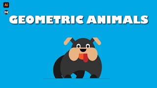 Day-1 How to illustrate geometric animals. #illustratortutorial