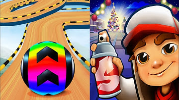 Going Balls Hard Levels VS Subway Surfers: Endless Runner Game - Gameplay Walkthrough (Android, iOS)