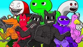 TOP 10 BEST ANIMATIONS OF MUSCLE MONSTERS BATTLES GARTEN OF BANBAN RAINBOW FRIENDS Cartoon Animation