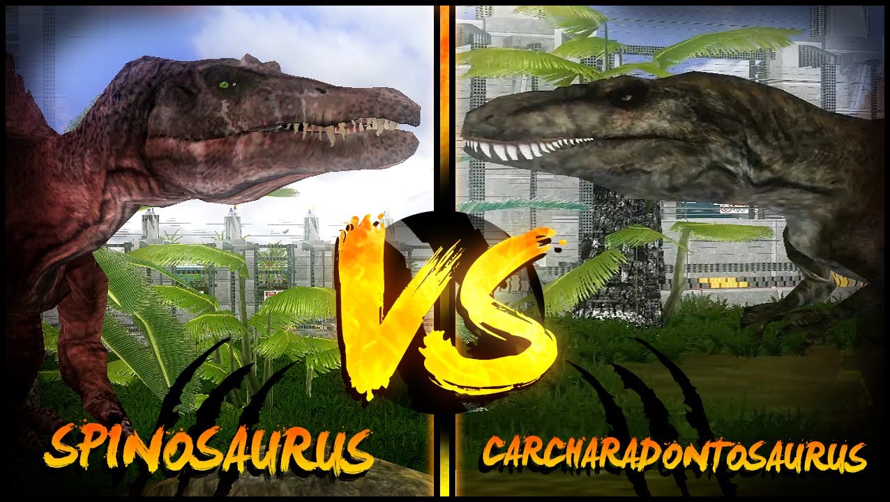 Dinosaur Battles Spinosaurus Vs Charcharodontosaurus Jurassic Park Operation Genesis YouTube