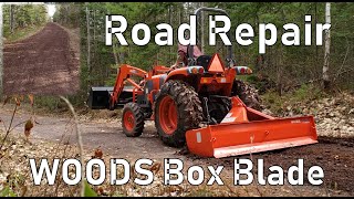 Gravel Road Repair with a Woods Box Blade! Best tool for the job!