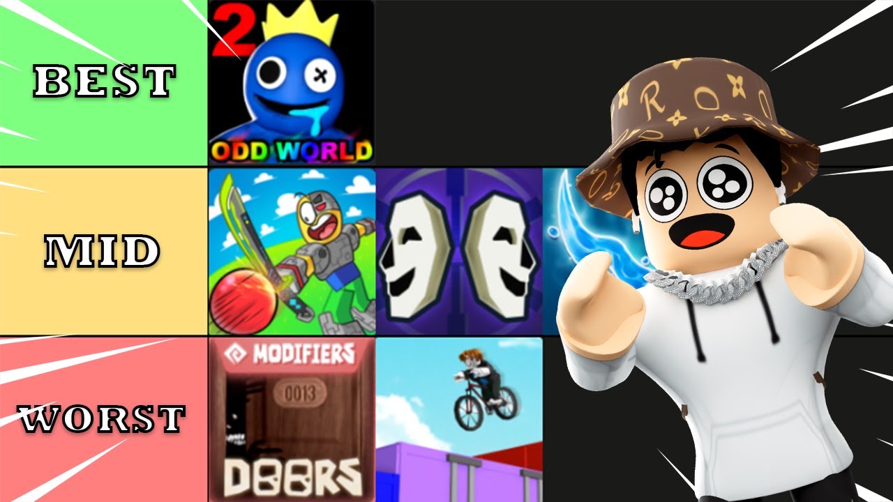 I made a ROBLOX games tier list! : r/GoCommitDie