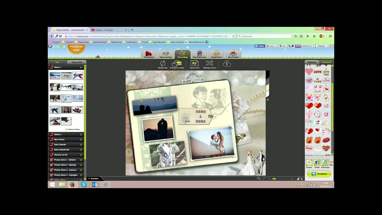 Comment Faire Un Collage Photo A Partir D Un Modele Tutoriel Kizoa Youtube
