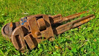 Two Rusty Pipe Wrenches Restoration