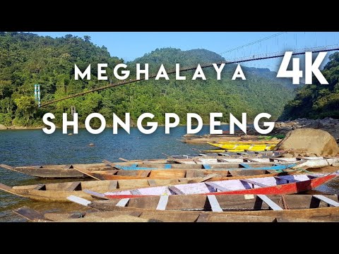 Life in the Northeast India on X: "Shnongpdeng is beautiful fishing village  located in the Jaintia hills of Meghalaya where the India's cleanest river  Umangot flows. Boating on the crystal clear waters