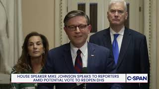 Speaker Johnson and GOP leaders hold press conference on day 42 of the DHS shutdown.