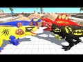 X MEN T REX TEAM DEATH RUN - Animal Revolt Battle Simulator