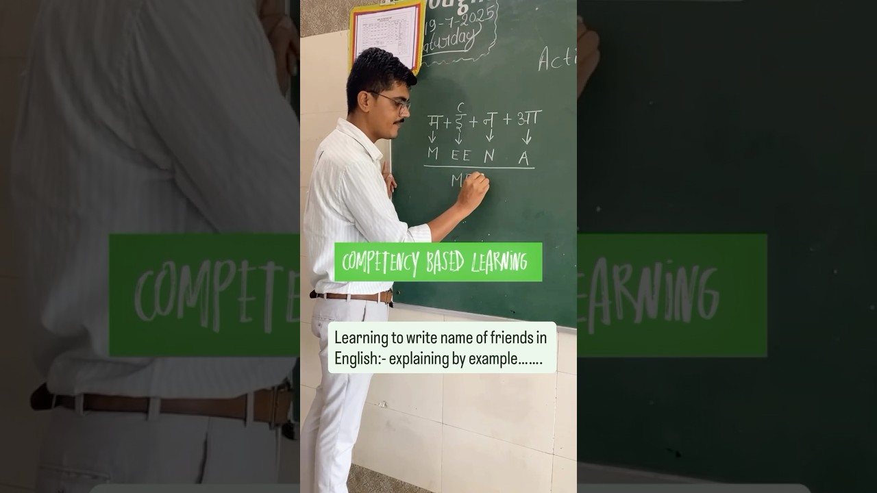 Writing Name in English | Primary School Rakholi | Competency Based Learning | Learning By Examples