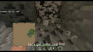 Minecraft Survival #3 Going into a cave