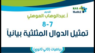 8-7 تمثيل الدوال المثلثية بيانياً | رياضيات ٢ -٣ | عبدالوهاب العوهلي