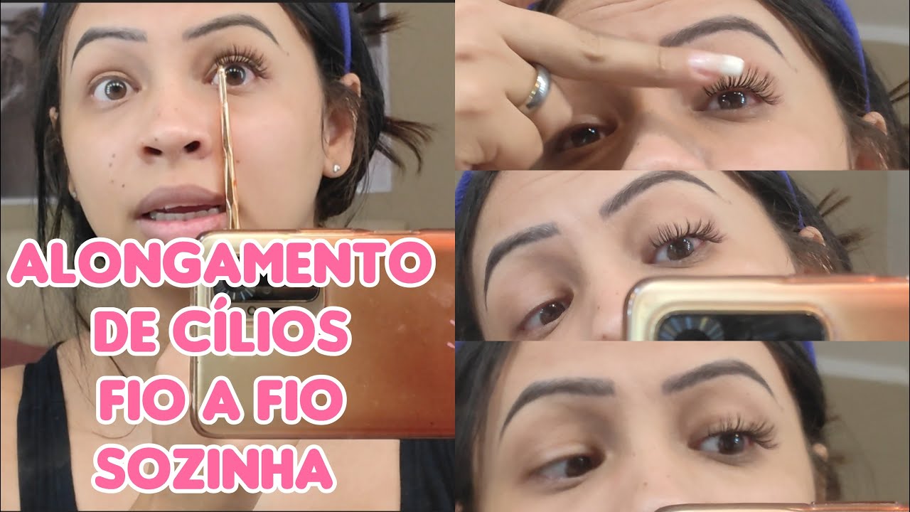 Alongamento de cílios fio a fio sozinha Como fazer
