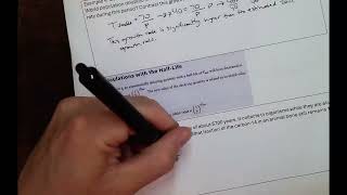 Quantitative Literacy 8B Example #5 Half Life