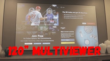 Quad Multiviewer on 120” Screen Innovations screen usin