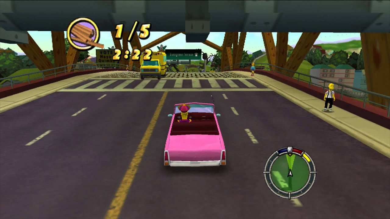 The Simpsons Hit and run Level 1 Bonus Mission HD - YouTube