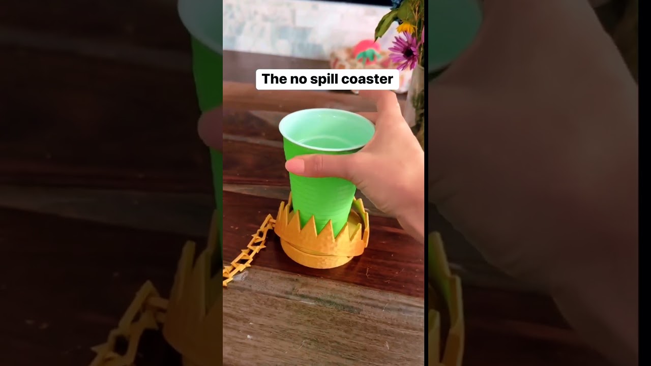 The No-Spill Coaster Everyone Needs! 🧃🌀 Genius Invention! 