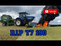 Tractor fire newholland t7 190 chafer bugs and some baling episode 247