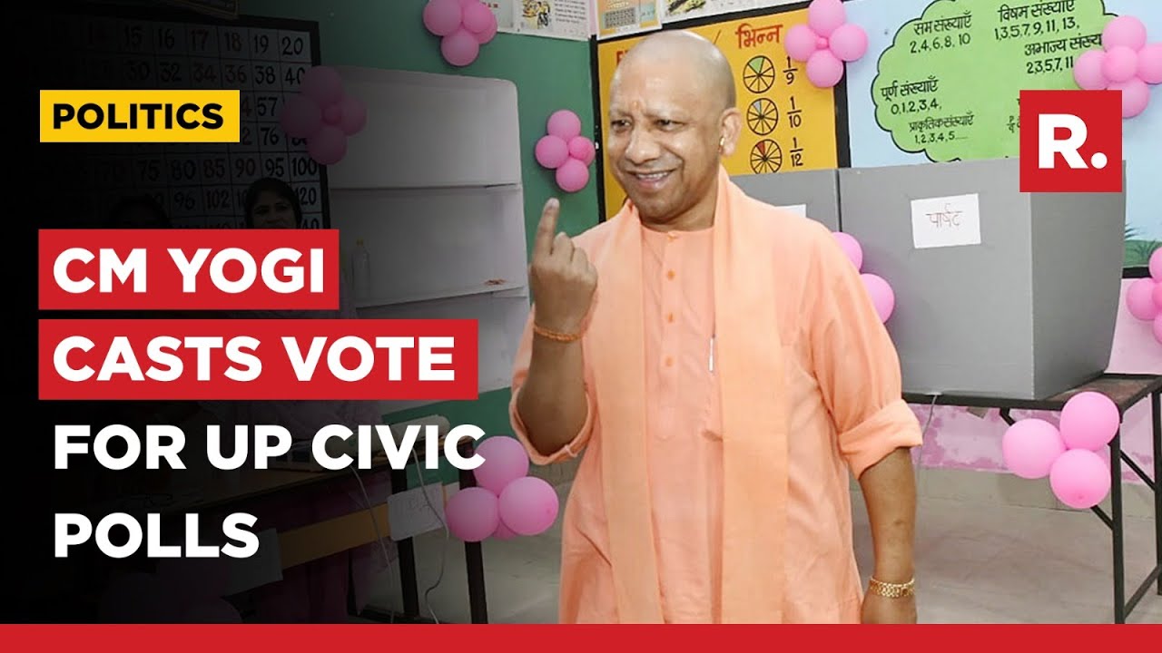 UP CM Yogi Adityanath Casts Vote For Up Civic Polls, Urges Voter To ...