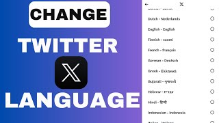 How To Change Language On Twitter X App