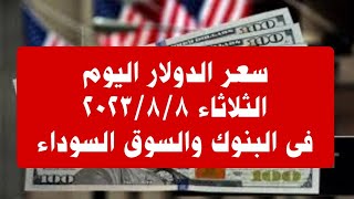 سعر الدولار اليوم الثلاثاء ٨ أغسطس ٢٠٢٣ فى البنوك والسوق السوداء