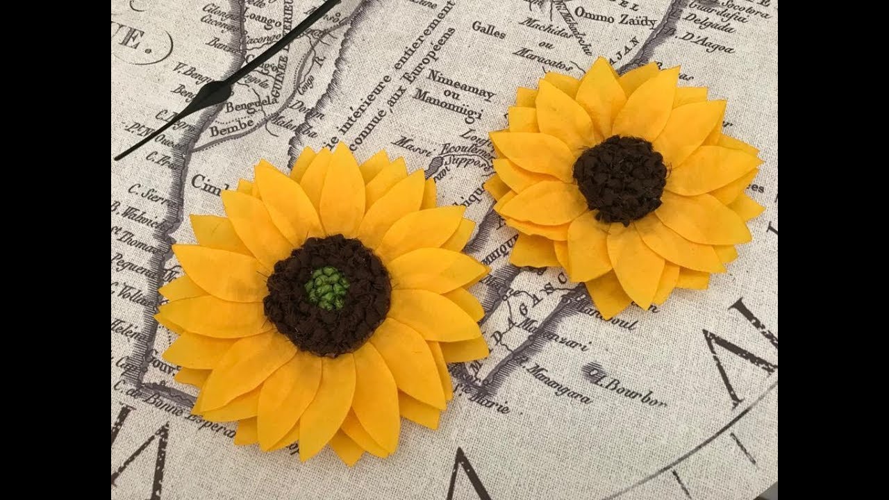 DIY Girasol---How to make a Sunflower with fabric :) 