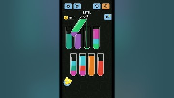 Water Color Sort Level 26 Walkthrough Solution iOS/Android | user help | #shorts