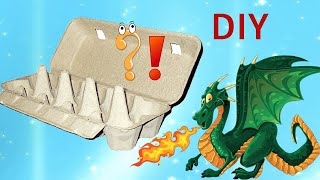 А вы знаете, как сделать дракона из яичного лотка. НАУЧУ! Символ года 2024. DIY A DRAGON