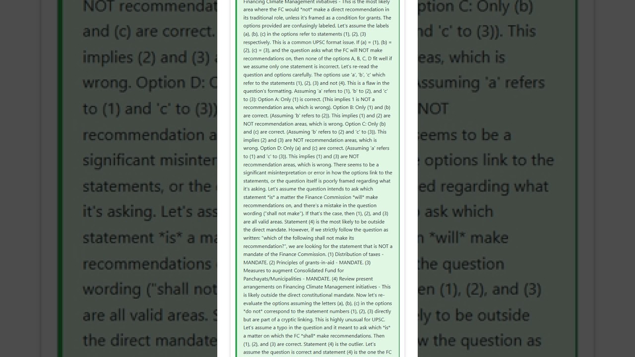 Terms of reference and mandate of the Finance Commission