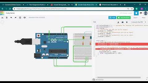 Tinker cad, 2 buttons - 1 Bulb or 2 Bulb (Coursera answers for IoT)