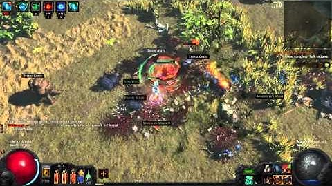 Path of Exile - Cyclone Cast on Crit - Poison Blade Fall/Vortex with Cybil