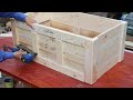 Great idea on pallet woodworking project  how to make a storage chest from recycled wood