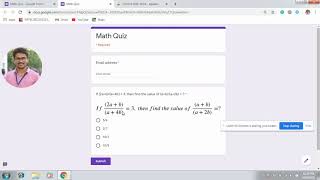 Mathematical Equations in Google Forms screenshot 1