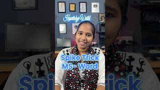 😎90% People Don't Know ! 🔥Spike Trick In MS-Word #shorts #msword #msoffice #computer