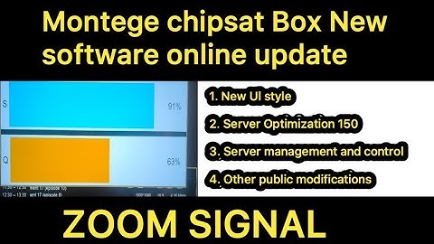 Montege chipsat Box New software online update || zoom signal ok ||