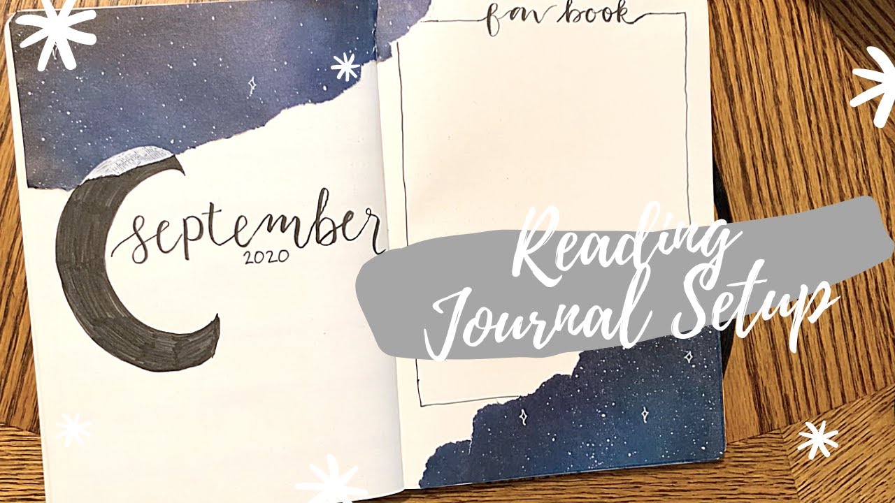 SEPTEMBER READING BULLET JOURNAL | moon & stars theme | Abby'sBookishLife