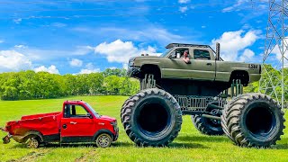 Worlds Smallest Truck vs Worlds Largest Truck by WhistlinDiesel 13,926,662 views 1 year ago 12 minutes, 33 seconds