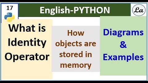 What is Identity Operator in Python | How objects are stored in memory #pythontutorial