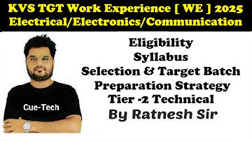 | KVS TGT [Work Experience] 2025 | Electrical/Electronics Eligibility, Syllabus Preparation Strategy