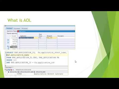 OracleEBusiness AOL Module - Basics