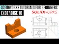 SolidWorks Learning exercise 10 for beginners| SolidWorks 2d & 3D exercises Tutorials for revision