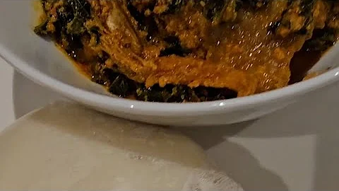 Full Step-by-Step Video of Cooking Egusi Soup with Kale Leaves