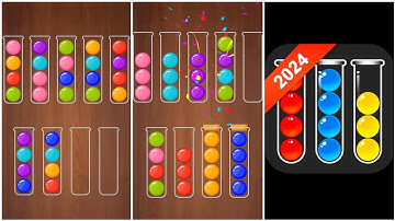 Ball Sort Color Woody Gameplay 6 , Android Games ios Walkthrough Simulator Think Brain Puzzle