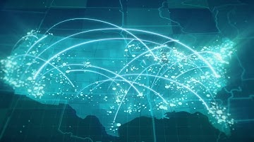 Globalization USA Map Animation Stock Motion Graphics